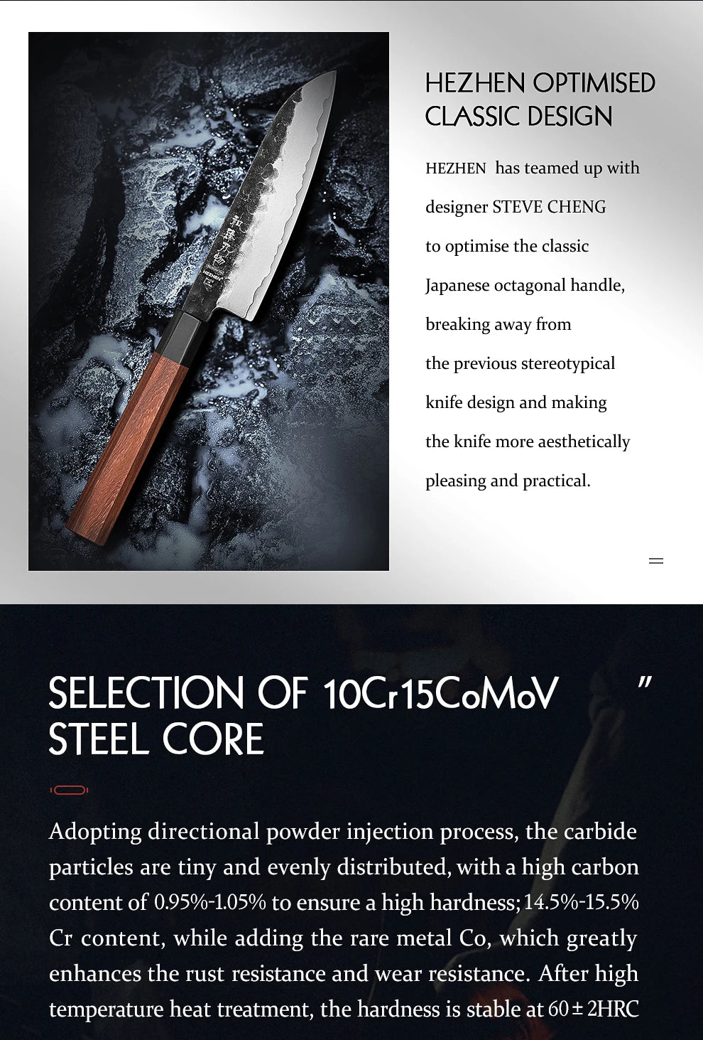 5.5 Inch Santoku Knife Three-layer Composite Steel Stainless Steel Red Wood Handle Kitchen Cooking Knives