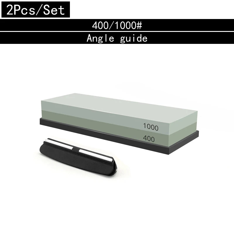3in1 Professional Sharpening stones,Bamboo base,Angle guide