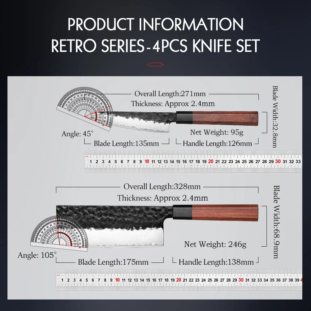 HEZHEN 1PC-4PC Kitchen Knife Set