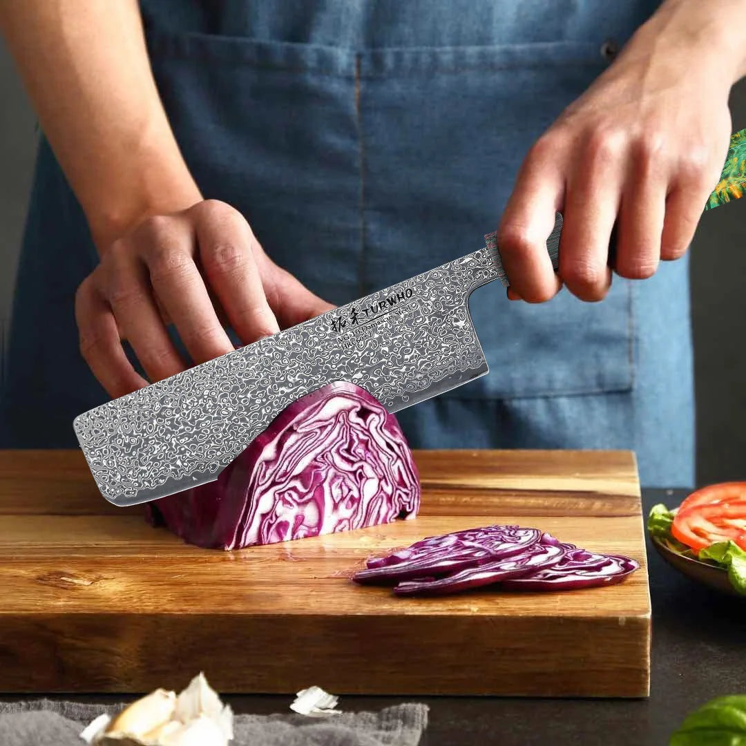 Chefswords 7” Damascus Steel Nakiri Knife