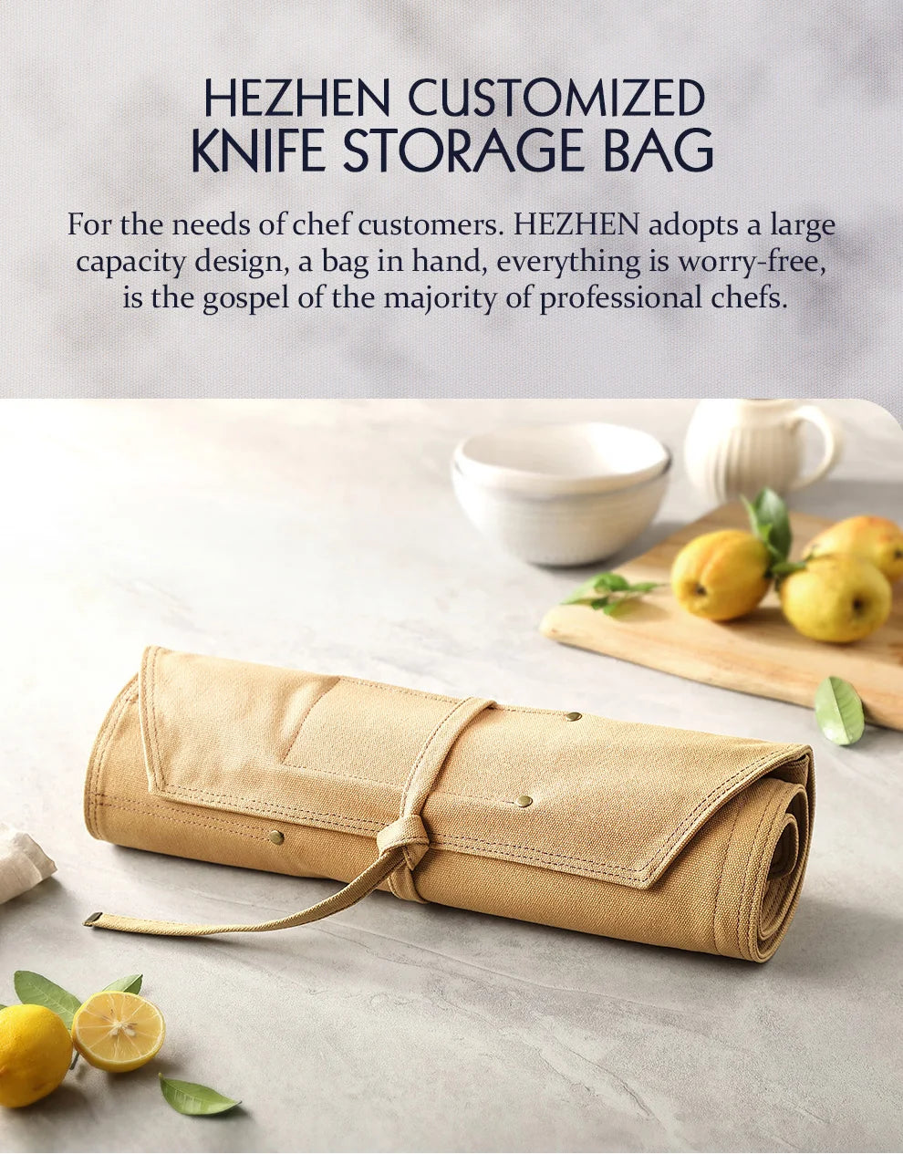 Chefswords Portable Rolling Knife Bag