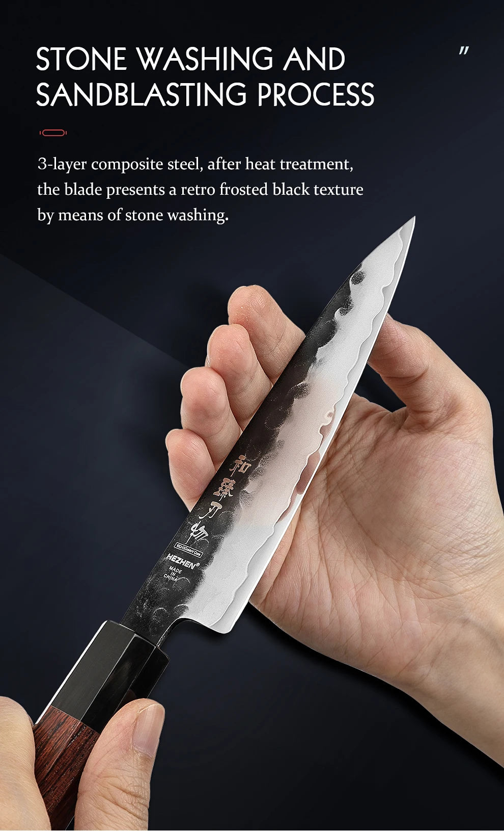 HEZHEN 1PC-4PC Kitchen Knife Set