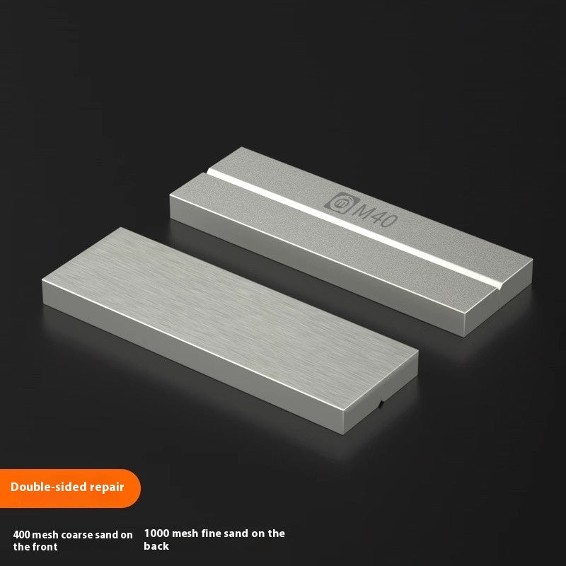 Gold Steel Sharpening Stone Tweezers Repair Device
