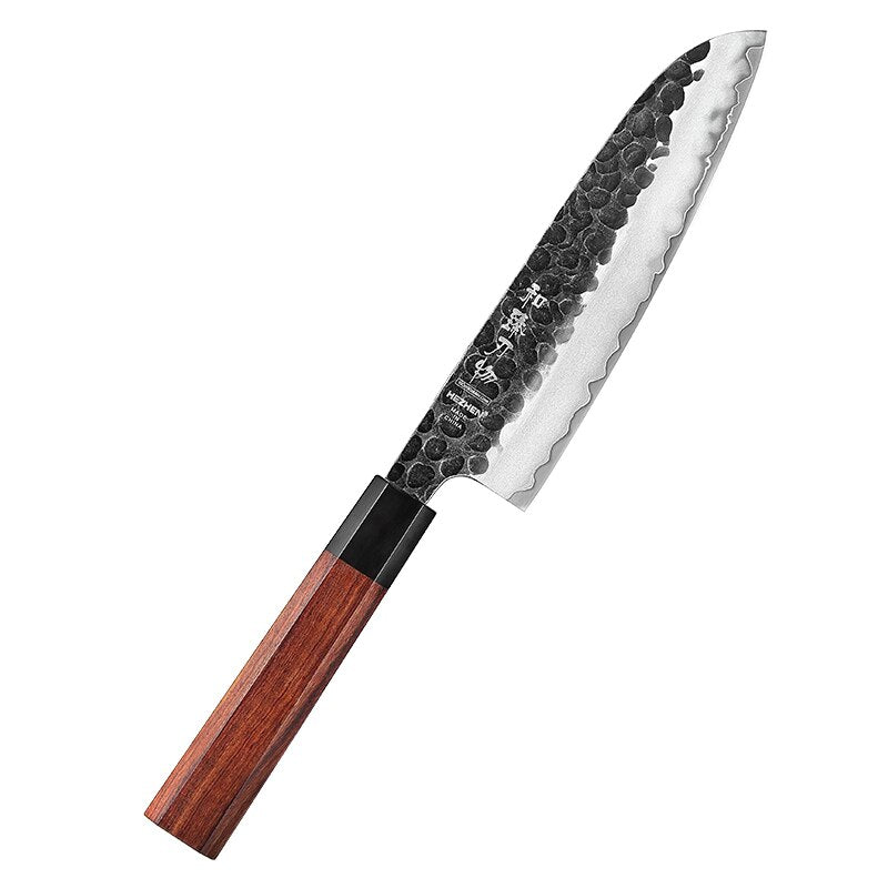 HEZHEN 1-4PC Kitchen Knife Set Slicing Stainless Steel Composite Steel Chef Santoku Nakiri Utility Rosewood Handle Gift Box