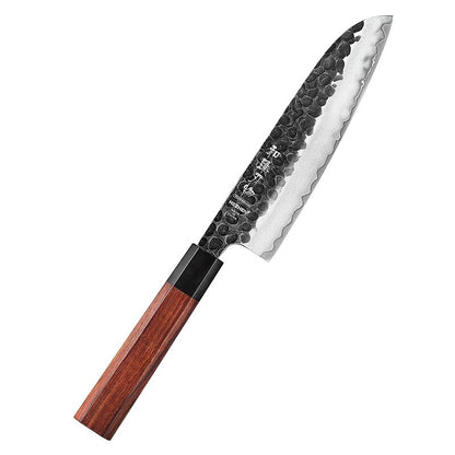 HEZHEN 1-4PC Kitchen Knife Set Slicing Stainless Steel Composite Steel Chef Santoku Nakiri Utility Rosewood Handle Gift Box