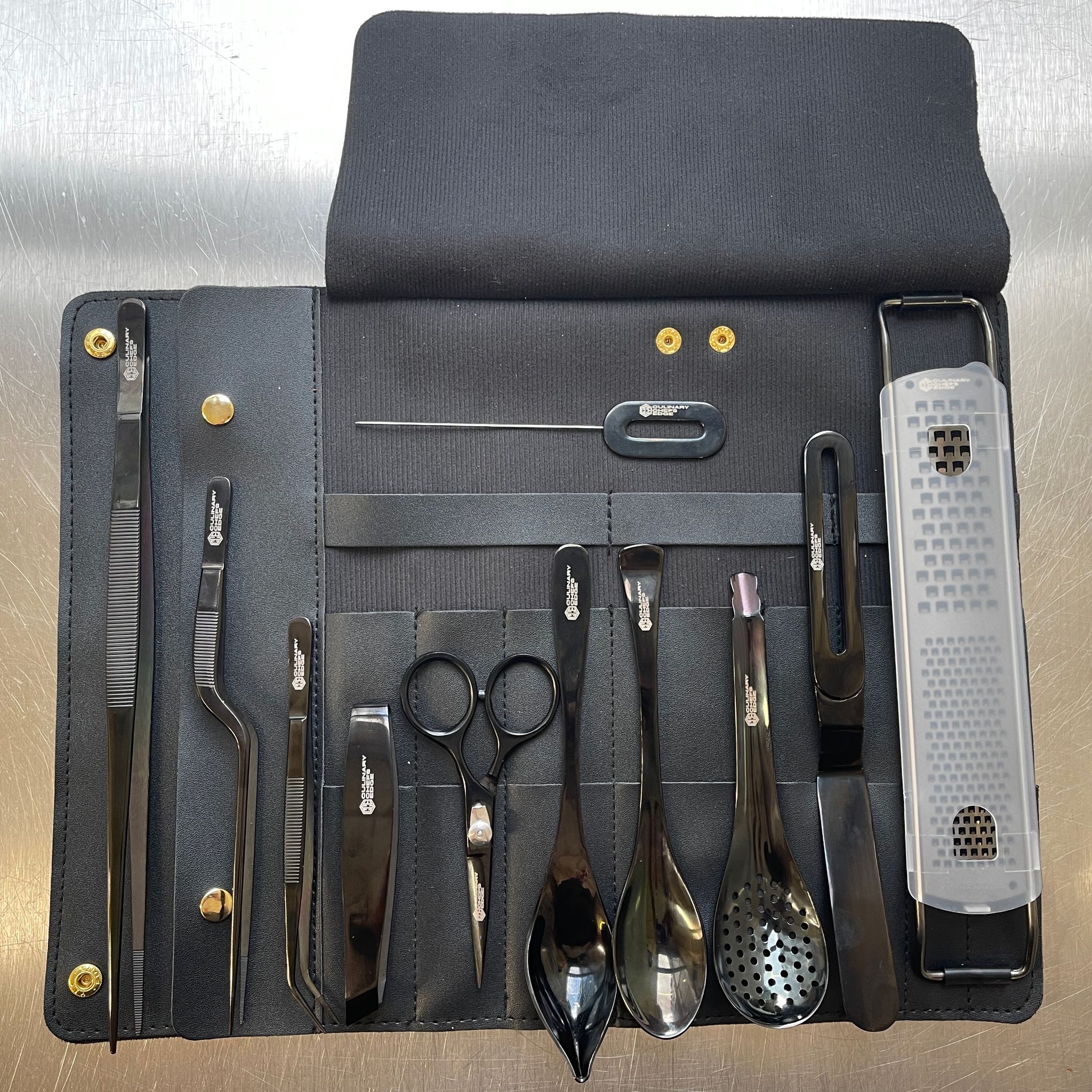 Chefswords® Titanium Plating Set 11pcs + Leather Bag