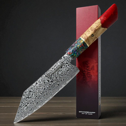 Japanese Red Bunka Knife 5.5inch, Razor Edge.
