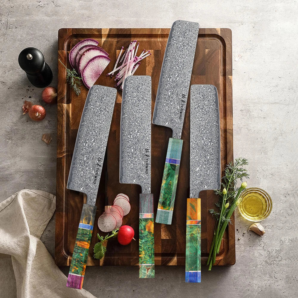 Chefswords 7” Damascus Steel Nakiri Knife