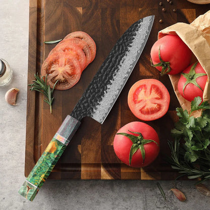 Chefswords 7-inch Hand Forged Santoku Knife