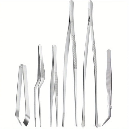 6 PCs/Pack Stainless Steel Kitchen Tweezers Set