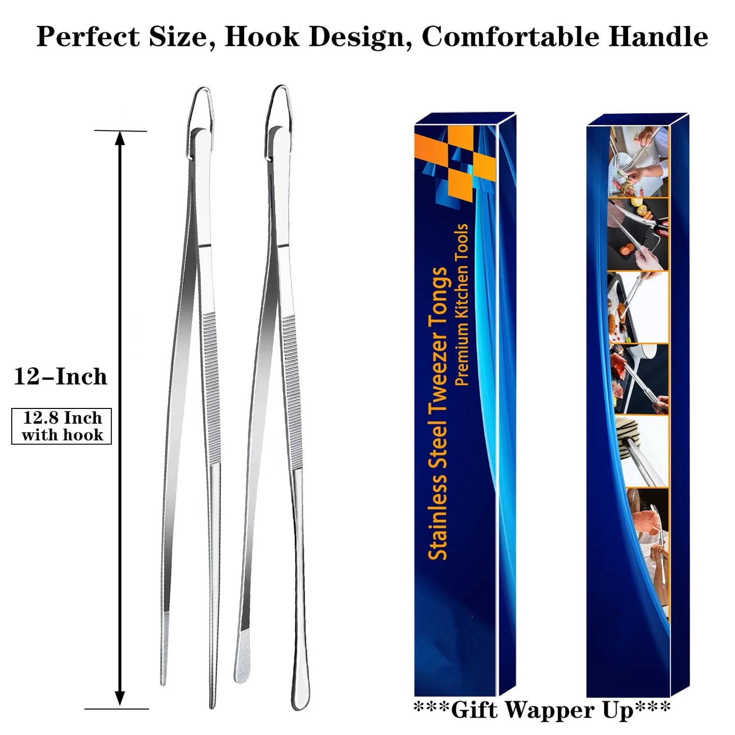 12inch Stainless Steel  Kitchen Tweezers