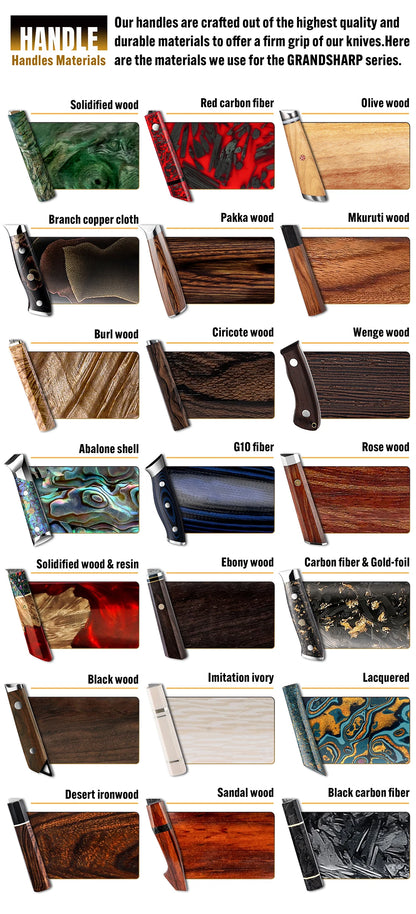 Chefswords 1-6Pcs Damascus Steel Knife Set