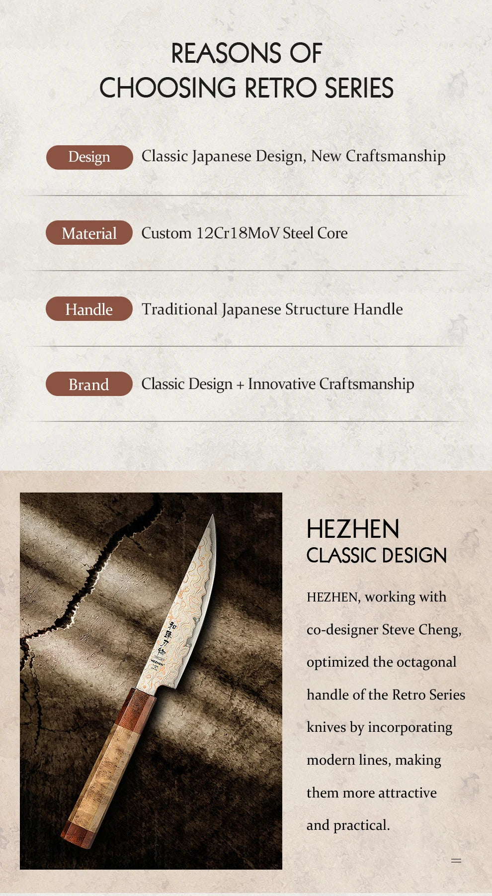 HEZHEN 5.5 Inches Steak Knife 37 Layers Damascus Steel Table knife Dinner Knives Custom 12Cr18MoV steel Core Wooden Gift Box