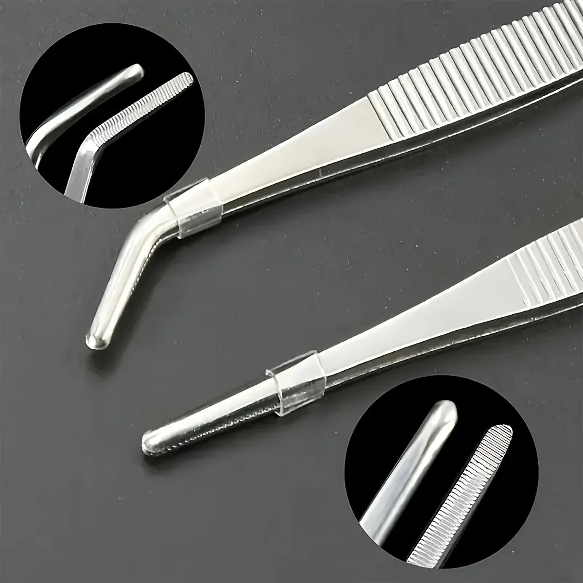 2pcs Professional Stainless Steel Kitchen Tweezers