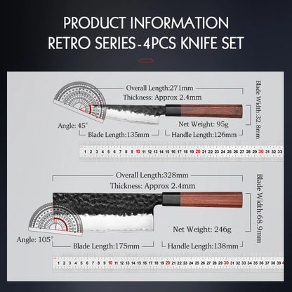 HEZHEN 1PC-4PC Kitchen Knife Set