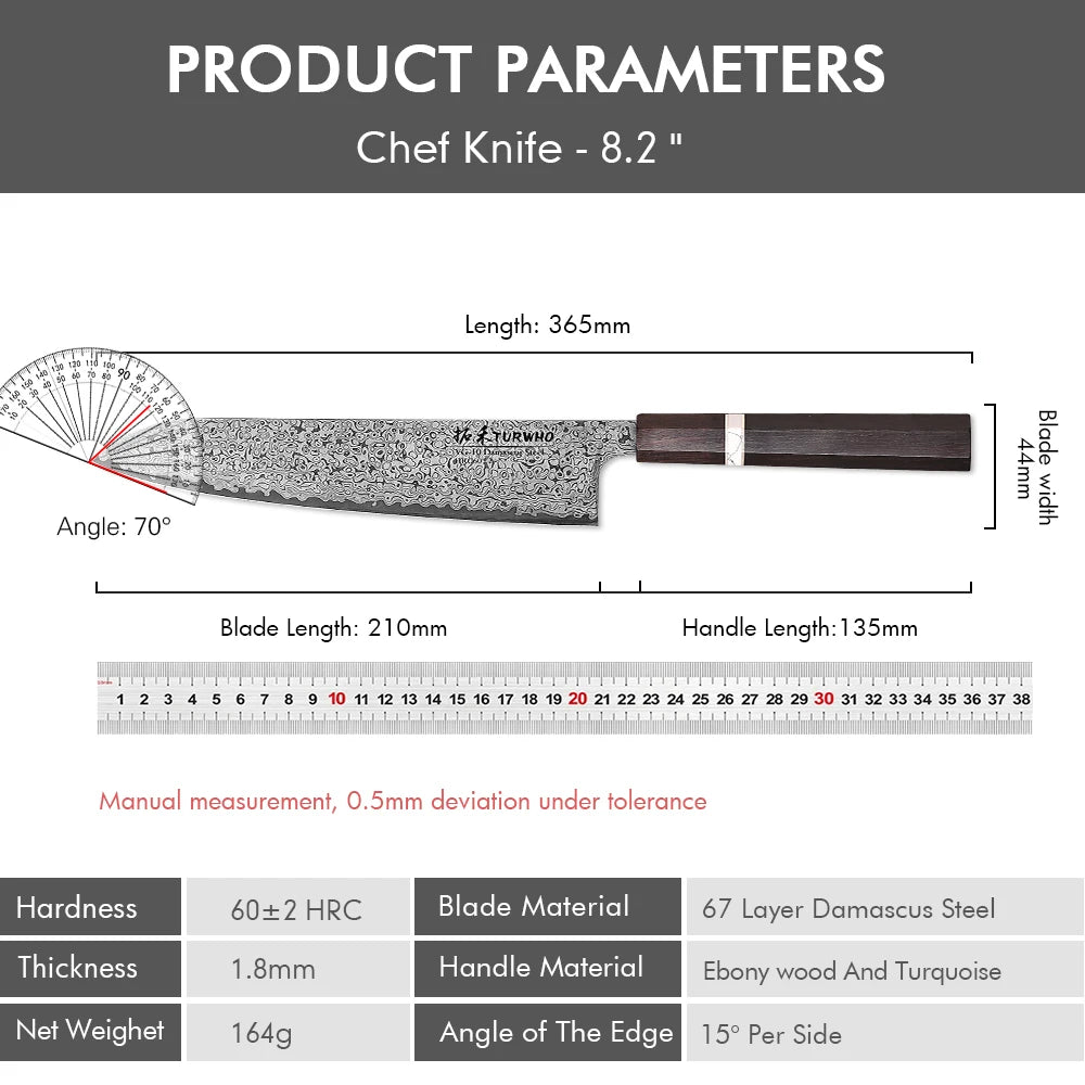 TURWHO 8.2" Gyuto Knife