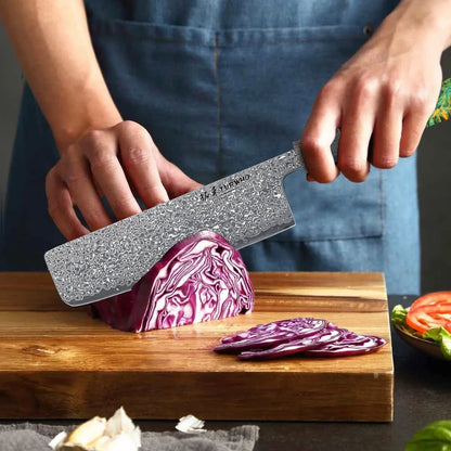 Chefswords 7” Damascus Steel Nakiri Knife