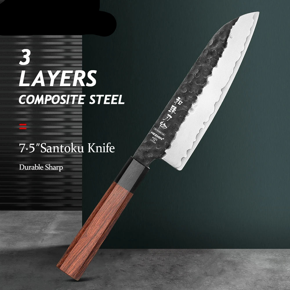 Chefswords 7 Inch Santoku Knife with Gift Box