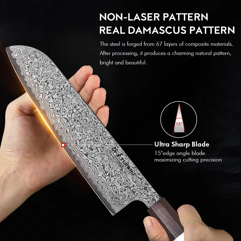 TURWHO 7-inch Santoku Knife