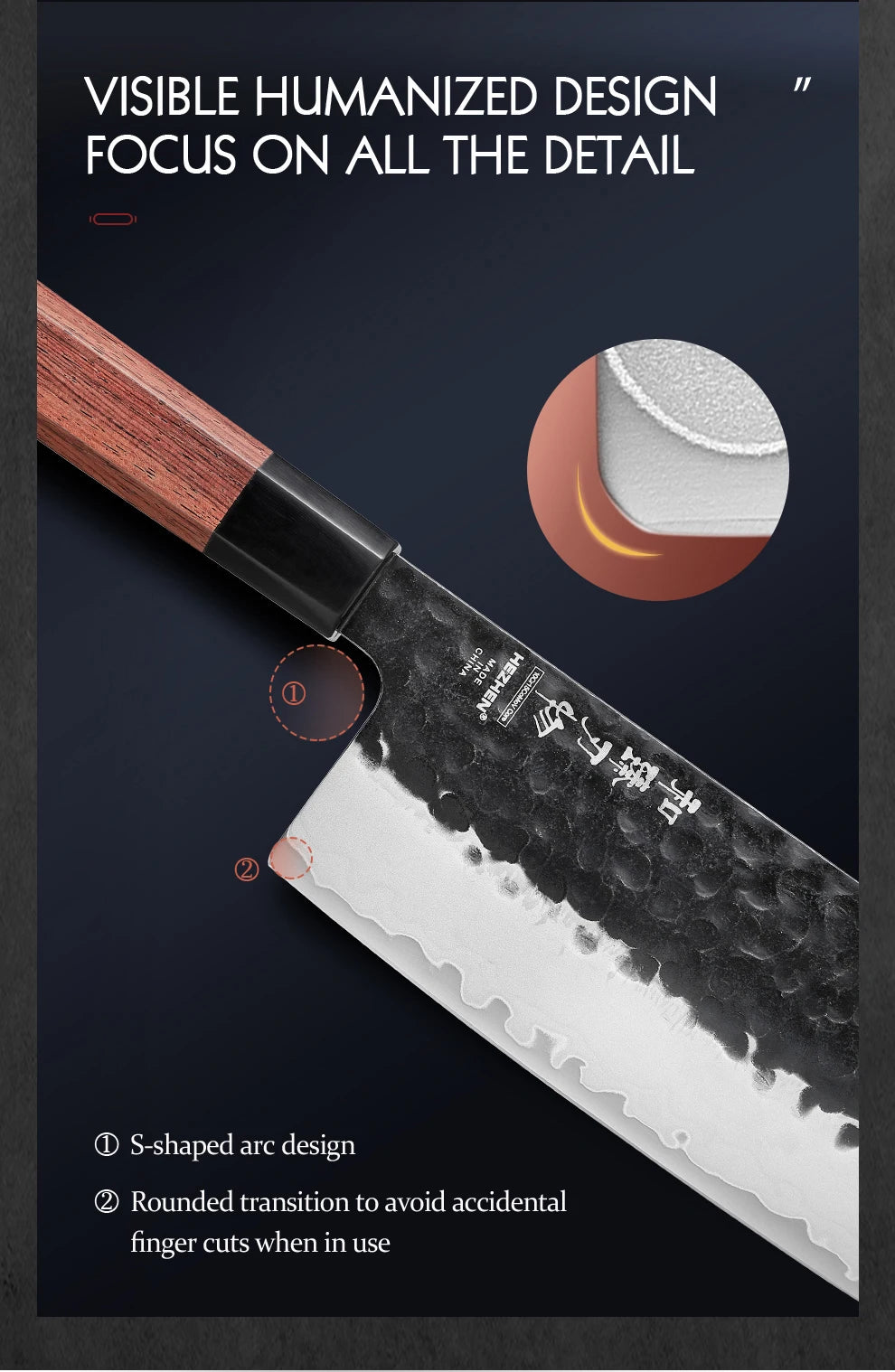 HEZHEN 1PC-4PC Kitchen Knife Set