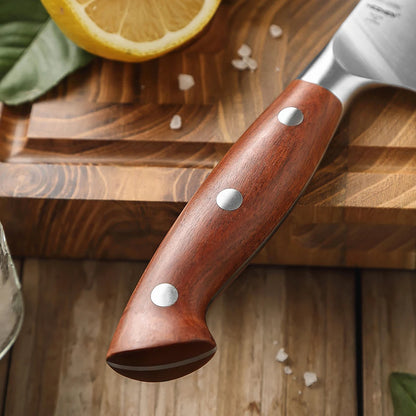HEZHEN 1PC Or 4PC Steak Knife Set 1.4116 steel Red Wood Handle Cook Tools Core Blade Kitchen Knife Accessories Box Packing