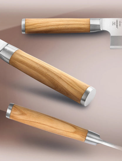 HEZHEN Classic Series Sashimi Knife 180mm X8Cr14MoV Forged Steel Olive Wood Handle Kitchen Knives Sharp Tools