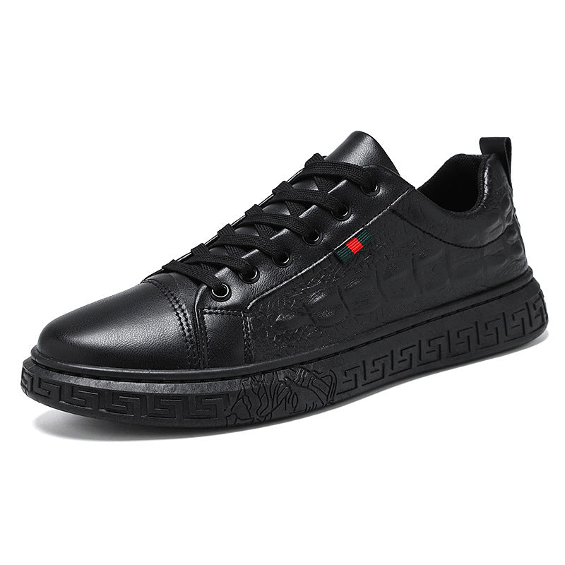 Men's Alligator Embossed Board Shoes Fashion Chef Fashion Round Head