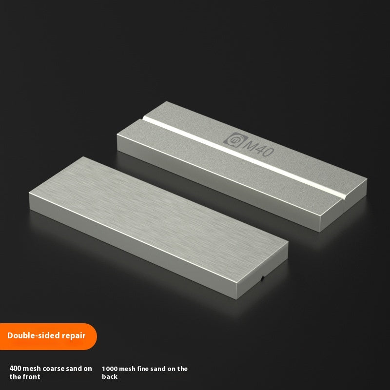 Gold Steel Sharpening Stone Tweezers Repair Device