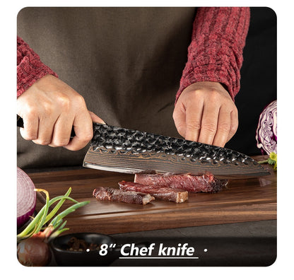 Chefswords 8" Copper Damascus Chef Knife