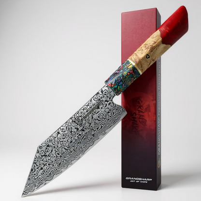 Japanese Red Bunka Knife 5.5inch, Razor Edge.